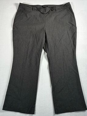 ZAC & Rachel Charcoal Gray Dress Pants with Chain Accent size 24W
